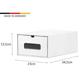 BigDean Schuhaufbewahrung 30 x 30 x 10 cm 30-tlg. Weiß
