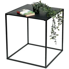 DanDiBo Ambiente DanDiBo Couchtisch Schwarz Metall L Beistelltisch Wohnzimmer 96252 Tisch Beistelltisch 52 cm Sofatisch Küchentisch Modern