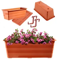 Kadax Blumenkasten mit und 2 Griff, Terracotta, 40 cm