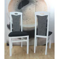 Home Affaire 4-Fußstuhl Kasia Polyester schwarz-weiß 2er Set