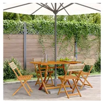 vidaXL Gartenstuhl 47 x 52,5 x 80 cm beige 4 St.