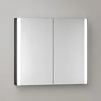Keuco Spiegelschrank 2-türig Somaris 80x71x12,7cm, schwarz matt, Wandvorbau