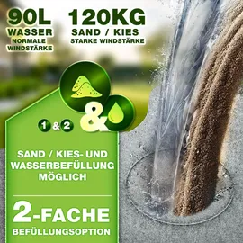 tillvex Schirmständer Granit 90 Liter Grau