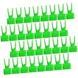 Sosoport 50 Stück Vogelkäfig Futterhalter Papageienfruchtgabel Angebot an Papageienkäfigen Netz vogelfutterspender vogelfutterstelle Vogel-Gemüsehalter Gemüsefixierungsgabeln Plastik Green