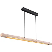 GLOBO LED-Pendelleuchte Mella Holz Braun