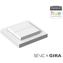 Senic Friends of Hue Smart Switch Tasten mit Wippe, 2-fach, weiß glänzend,