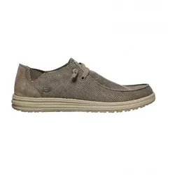Skechers für Herren. 66387 Melson Mokassins braun (40), Stoff, Wohnung, Schnürsenkel, Lässig