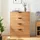 [en.casa] Varkaus 90 x 70 x 40 cm Eichenoptik / Braun