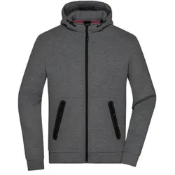 Herren Melange Jacke JN1144, dunkel-melange, Größe M - dunkel-melange - M