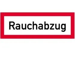 Aufkleber Rauchabzug, Folie, 148x52 mm