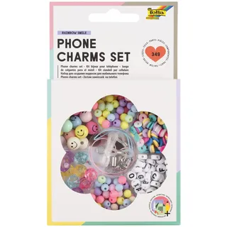 Folia Perlen-Set Phone Charms Set mehrfarbig