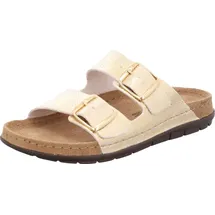 ROHDE Damen Pantolette gemusterter Zweiriemer mit Schnalle Rodigo-D 5872, Größe:41 EU, Farbe:Gold - 41