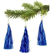Lamettini Lametta Anhänger Christbaumschmuck Weihnachtsanhänger (50, Blau)