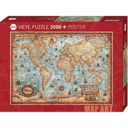 HEYE Puzzle »The World«, 2000 Puzzleteile, Made in Europe