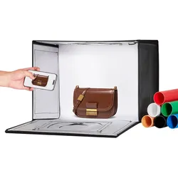 VEVOR Fotobox 410x300x305mm Fotostudio Set Lichtbox Fotografie 5600K 120LED