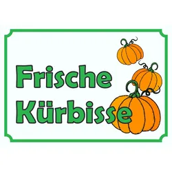 Verkaufsschild Schild Kürbis zu verkaufen A6 (105x148mm)