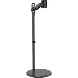 Maclean Brackets Maclean MC-970B mobile Monitor- / TV Bodenständer Gasfeder, Standfuß Tragbar TV Ständer 17-35, 2-10 kg, schwarz,