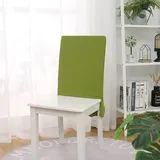 Bestenrose Stuhllehne Stuhlhussen Stretch Stuhlrückenabdeckung Jacquard Rückenlehnenbezug mit Rock Stretch Abnehmbare Waschbar Universal Stuhlhussen Rückenlehne für Esszimmer Hotel (Grün, 2er Set)
