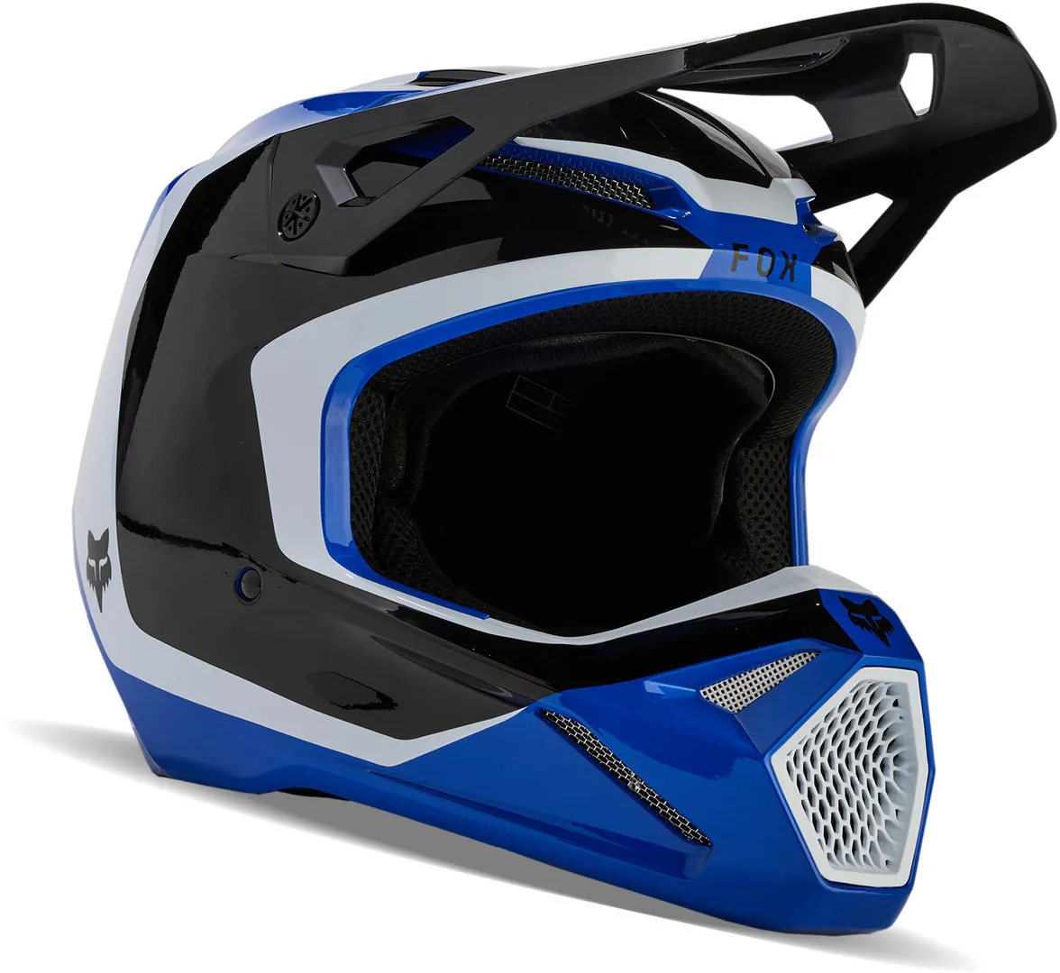 FOX V1 Nitro MIPS Jeugd Motorcross helm, zwart-wit-blauw, S