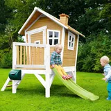 Axi Spielhaus Robin 264 x 203 x 177 cm Braun/Weiß mit Rutsche Hellgrün