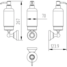 PaulGurkes Wand-Seifenspender Nostalgie Landhausstil Retro Lotionspender Wandmontage