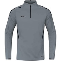 Jako Challenge Sweatshirt mit 1/4-Reißverschluss steingrau/schwarz M