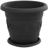 vidaXL Blumentöpfe 6 pcs Ø 26 x 21,5 cm Schwarz