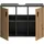 WELLTIME Waschbeckenunterschrank WELLTIME "MANI, Paneeloptik, 2 offene Fächer, Siphonausschnitt", basalt nachbildung, artisan oak nachbildung, B:80cm H:59cm T:30cm, FSC-zertifizierter Holzwerkstoff, Schränke, Waschbeckenunterschrank, WBU, Waschbeckenunterschrank,