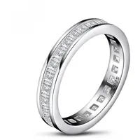 ROUGEMONT Verlobungsring Funkelnder Memoire Ring Verlobungsring Schmuckgeschenk 925 Silber, Echtschmuck silberfarben 8