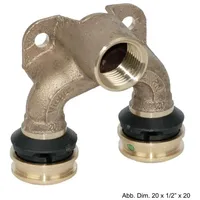 Viega Raxofix Doppelwandscheibe 645953 16mmxRp 1/2x20mm, Siliziumbronze, mit SC-Contur