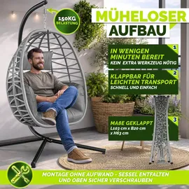 tillvex Hängesessel tillvex Grau