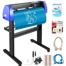 Vevor Vinyl-Schneideplotter – 870 mm Schneidebreite, maximale Papierzufuhr: 34 Zoll, Vinyl-Cutter mit stabilem Bodenständer - Schwarz
