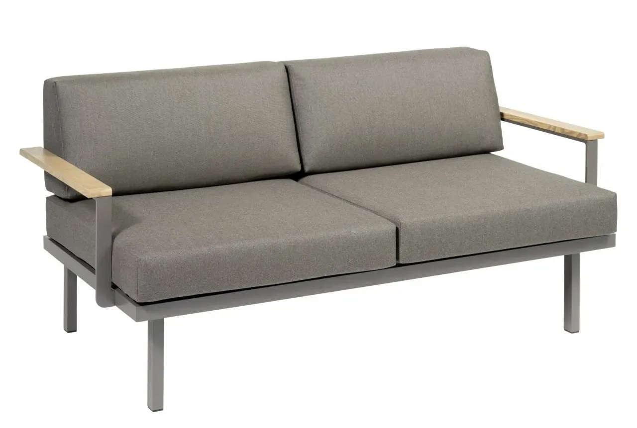 Sylt Holz Modul 150 x 84 cm Sofa - 10 - carbon D08 - burgund