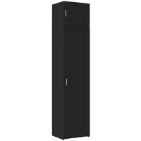 VidaXL Hochschrank Schmal Schwarz 50x42,5x225 cm Holzwerkstoff