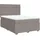 vidaXL Boxspringbett mit Matratze Taupe 140x200 cm Stoff