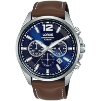 Lorus Herren Analog Quarz Uhr mit Leder Armband RT387JX9