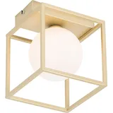 QAZQA - Design-Deckenleuchte Gold mit Weiß - Aniek