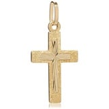 NKlaus Kreuzanhänger Kettenanhänger Kreuz 20x12mm 333 Gelb Gold 8 Karat (1 Stück)