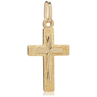 NKlaus Kreuzanhänger Kettenanhänger Kreuz 20x12mm 333 Gelb Gold 8 Karat (1 Stück)