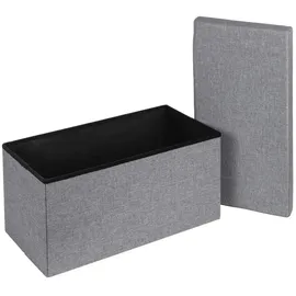 Hi Hocker mit Aufbewahrungsfunktion 76 x 38 x 38 cm Grau