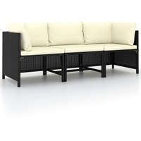 vidaXL 3-Sitzer-Gartensofa schwarz 313513