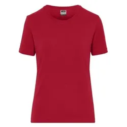 Damen Bio Workwear T-Shirt Stretch JN1801, rot, Größe XL - rot - XL