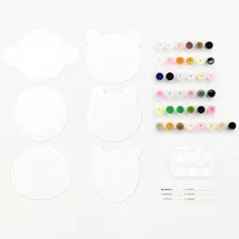 Rico Design Malen Nach Zahlen Set 6 St. 6 Malkartons/38 Acrylfarben/18 Pinsel/6 Malpaletten