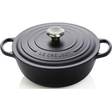 Le Creuset Signature La Marmite Bräter 32 cm schwarz matt