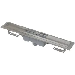 Alcadrain APZ1001 Duschrinne mit Rand für den perforierten Rost, Abfluss senkrecht 550 mm