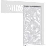 Weide Dekorative Wand für Weide Pergola 1,13m Blattdesign weiß