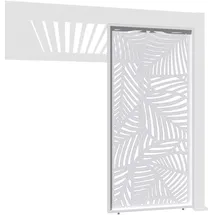 Weide Dekorative Wand für Weide Pergola 1,13m Blattdesign weiß
