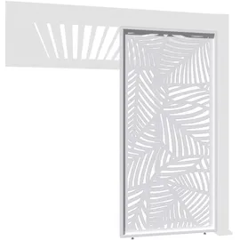 Weide Dekorative Wand für Weide Pergola 1,13m Blattdesign weiß
