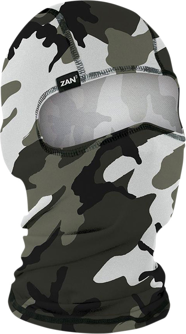 Zan Headgear Camo, cagoule en polyester - Noir/Blanc/Gris - Taille unique