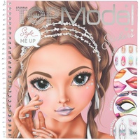 DEPESCHE TOPModel Dress me up Face - Stickerbuch mit 24 Seiten zum Gestalten schöner Looks, Malheft mit 7 Stickerbogen
